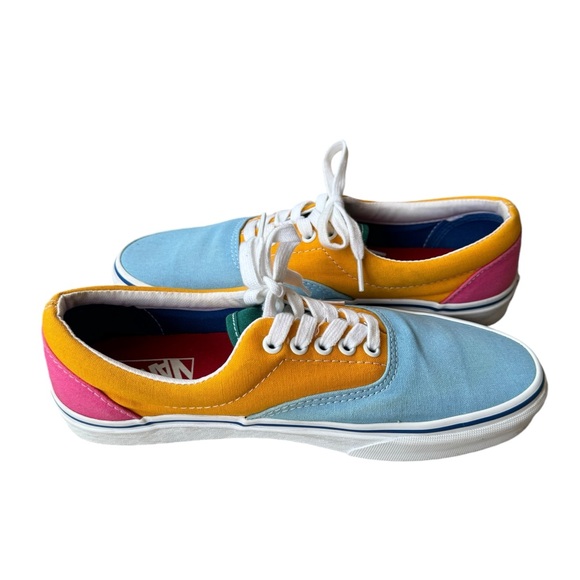Vans Era Canvas Shoe Multi Bright Colorblock Blue Multicolor Mens 8.5 Womens 10 - Picture 6 of 8